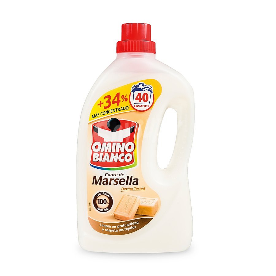 Detergente máquina líquido marsella Omino bianco