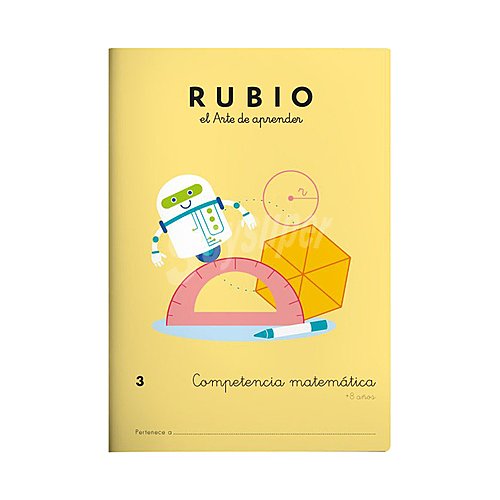 Competencia de matemáticas 3, rubio L. Género: Infantil, activifdad. Edad: 8 años, editorial: Rubio