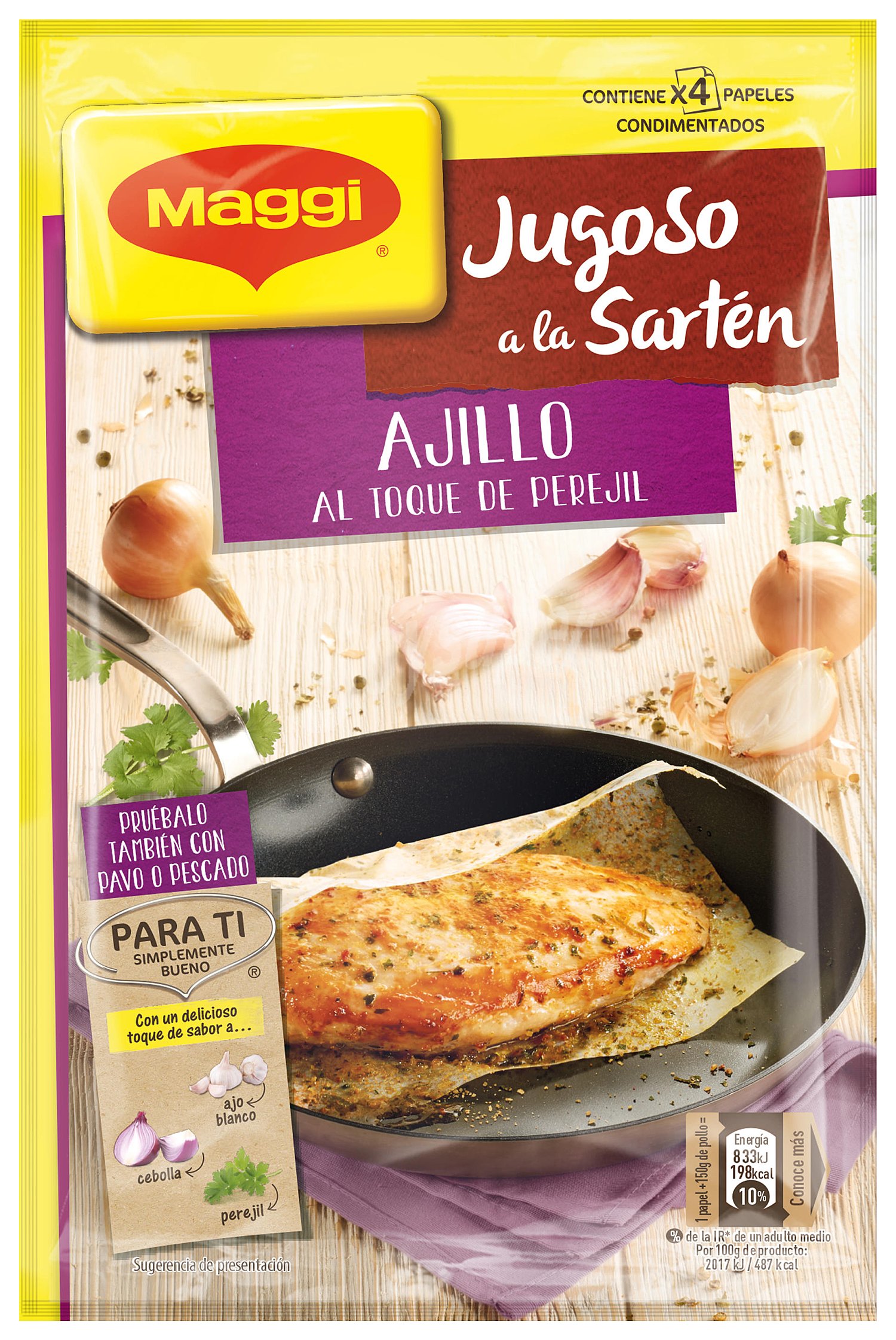 Sazonador para pechugas de pollo al ajo Maggi