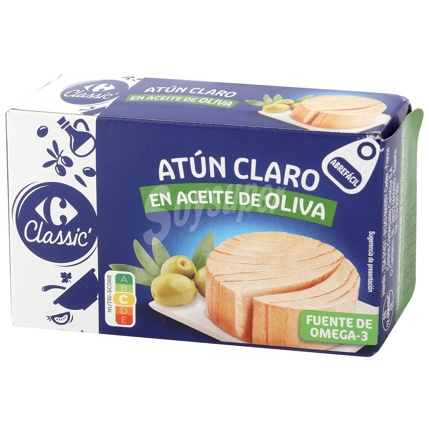 Atún claro en aceite de oliva Classic Carrefour