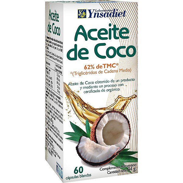 Aceite de coco favorece la pérdida de grasa 60 perlas envase 85 g