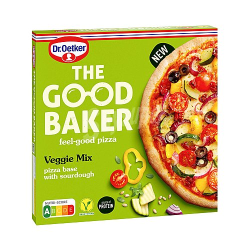 DR. oetker Pizza con base con masa madre cubierta de una mezcla de vegetales DR. oetker The good baker