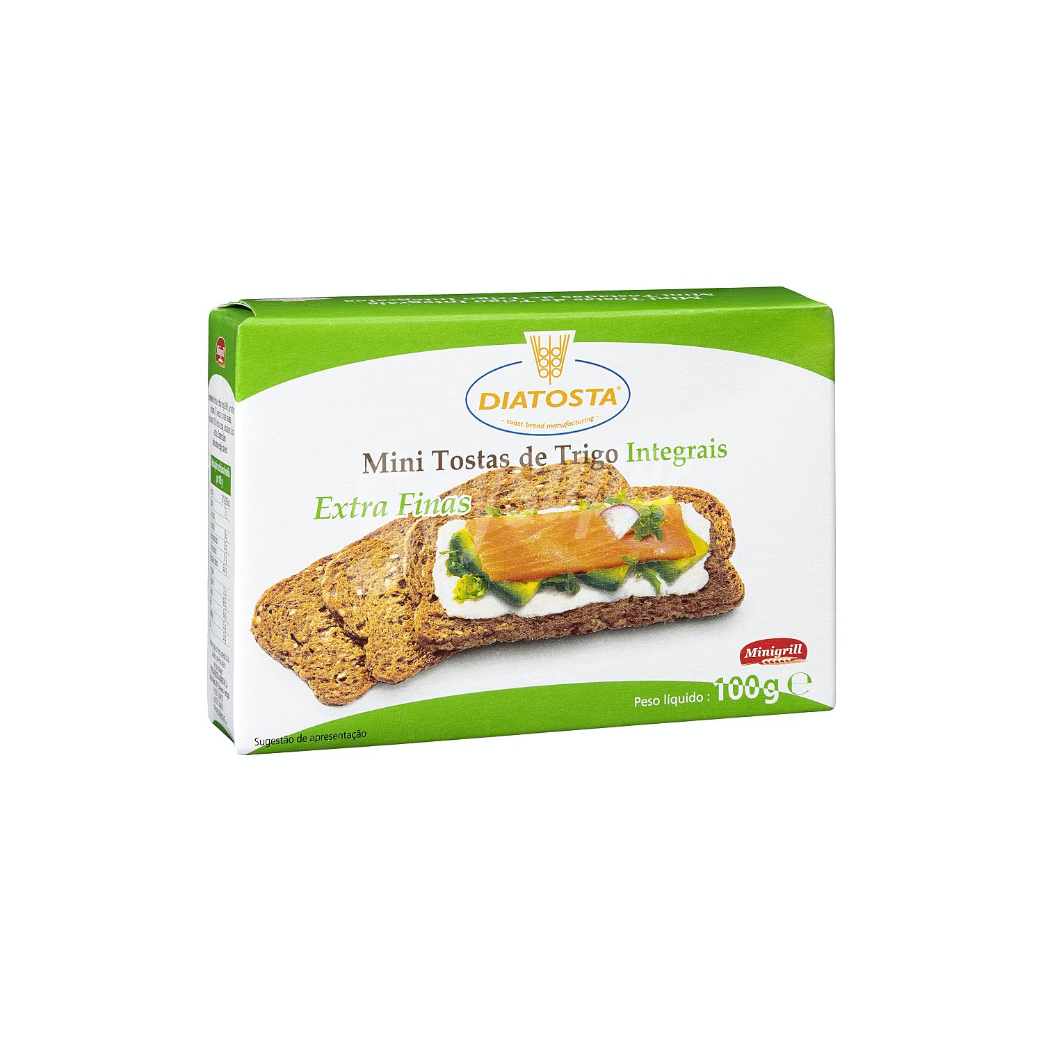 Pan tostado integral tostas mini (rectangulares extraplanas)