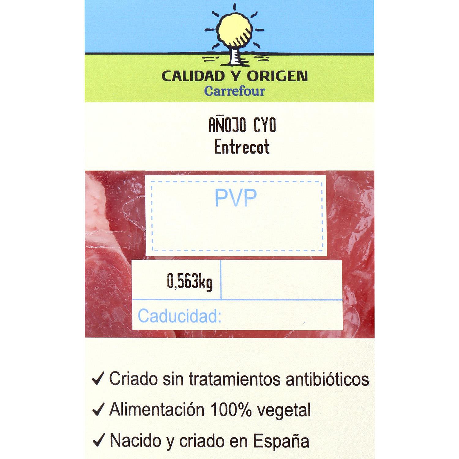 Entrecot de añojo Calidad y Origen Carrefour