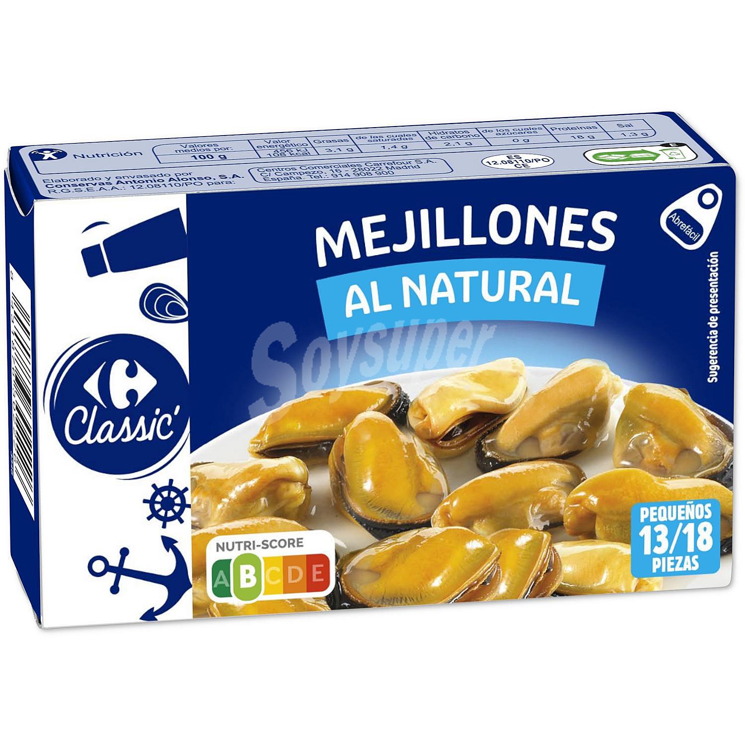 Mejillones al natural 13/18 Classic