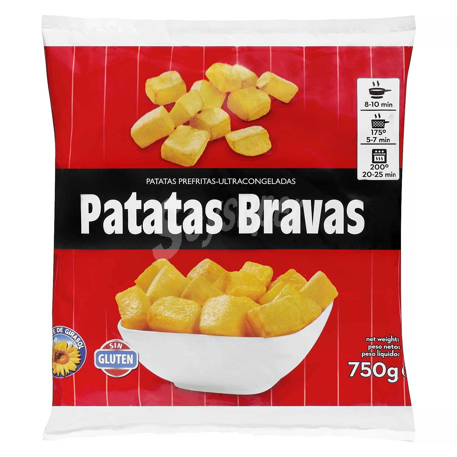 Patatas congeladas bravas