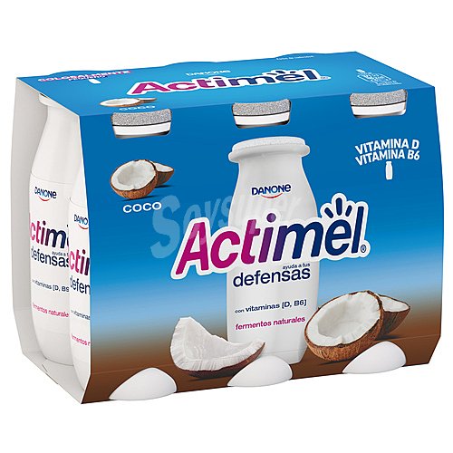 Actimel Leche fermentada con Lcasei y sabor a coco actimel de Danone