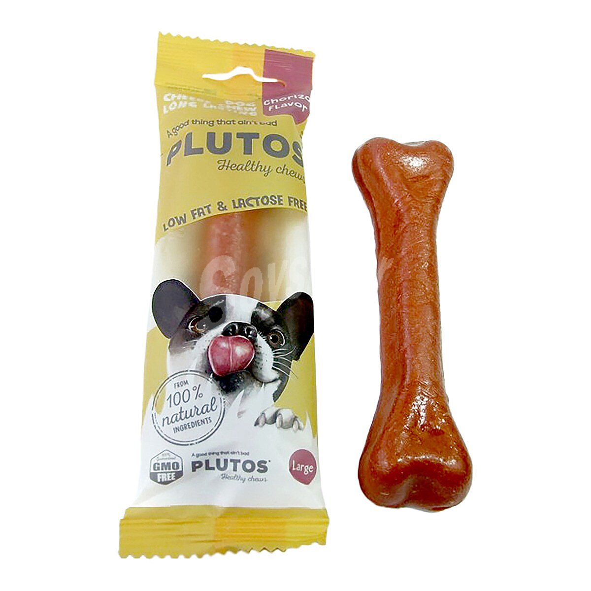 Hueso para perros con sabor a queso y chorizo talla L