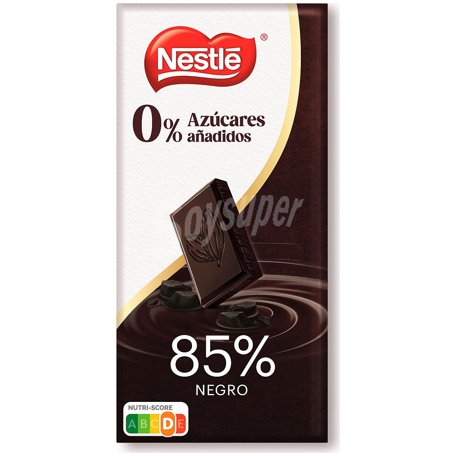 Tableta de chocolate negro 85% sin azúcares añadidos Nestlé