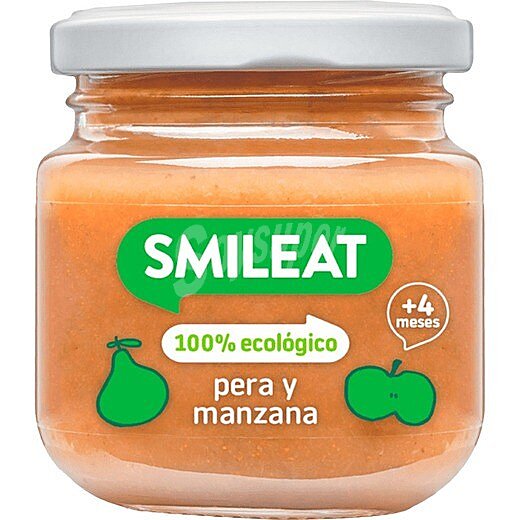 Tarrito de fruta 100% ecológica (pera y manzana), a partir de 4 meses