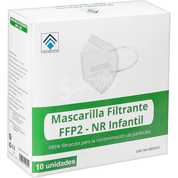 Mascarilla filtrante FFP2-NR infantil 10 unidades