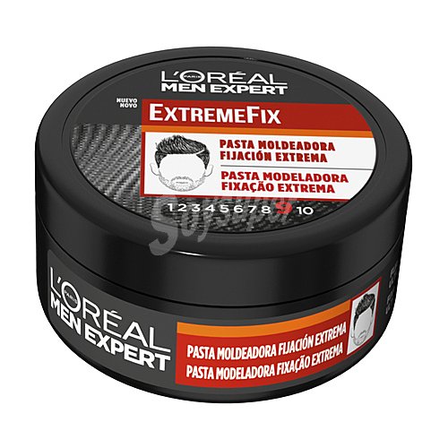 L'oréal Pasta moldeadora fijación extrema (hasta 48 horas), enriquecida con carbón negro l´oréal Men expert extremefix