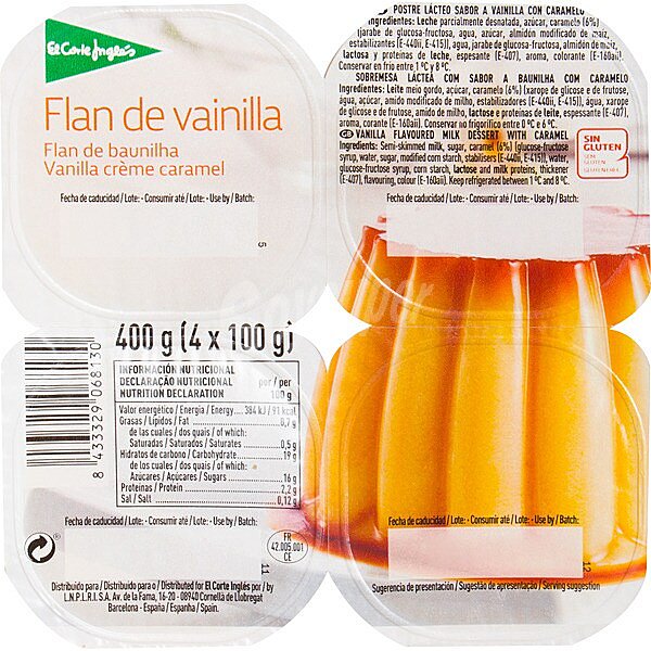 Flan de vainilla