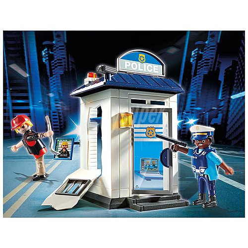 Escenario de juego Starter Pack Policía con 37 piezas City Action playmobil 70498