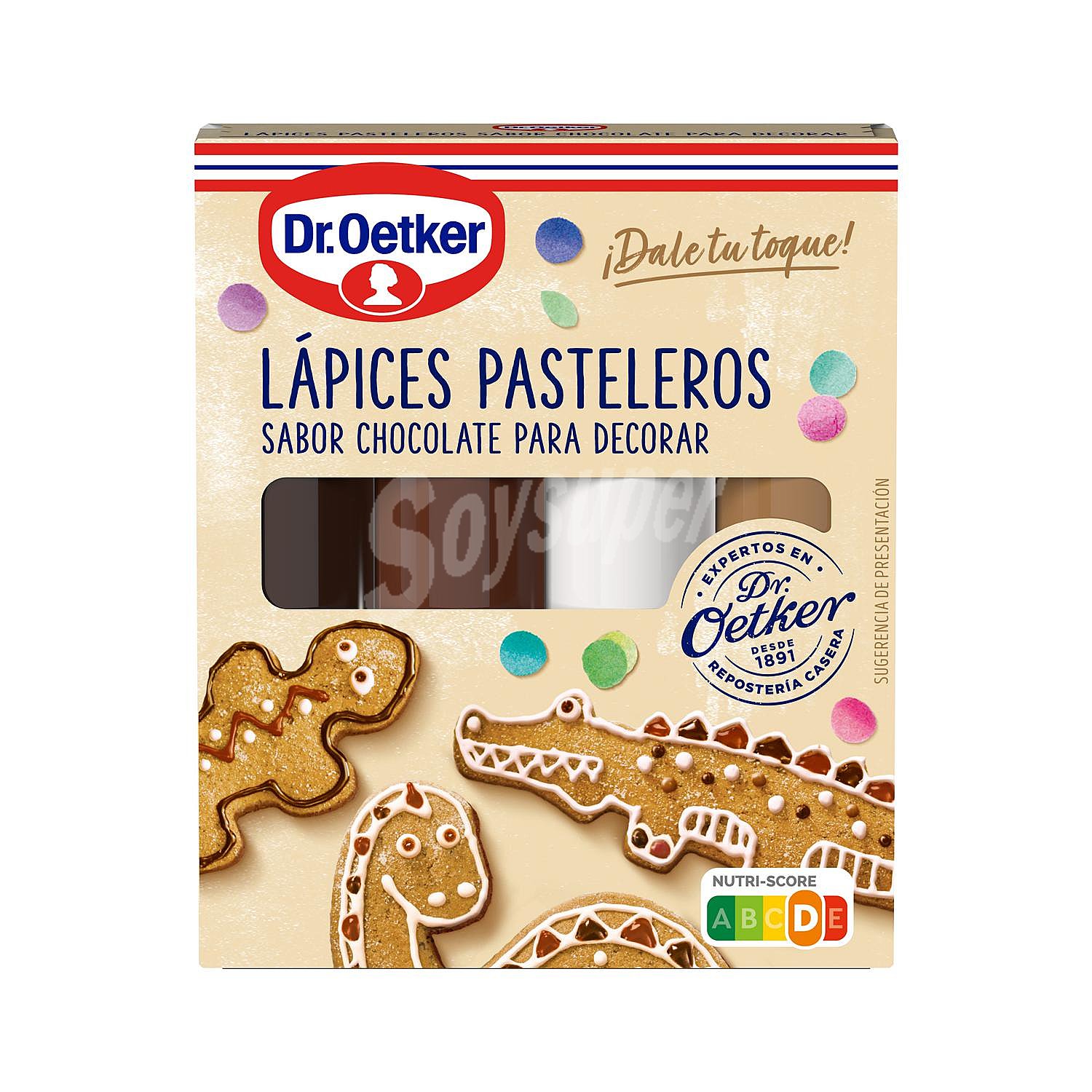 Lápices pasteleros sabor chocolate, doctor oetker