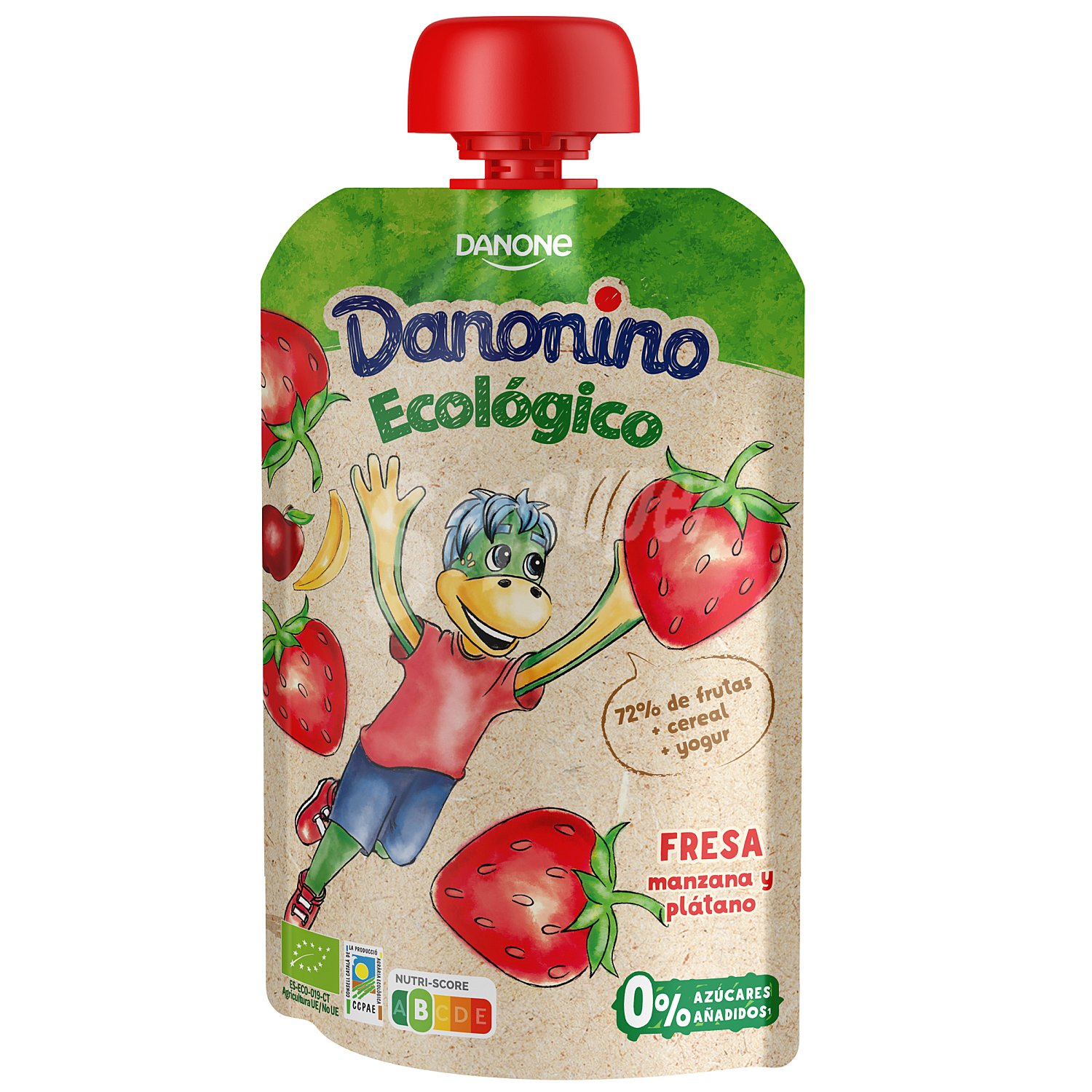 Fresa, manzana y plátano eco pouch 90 gr