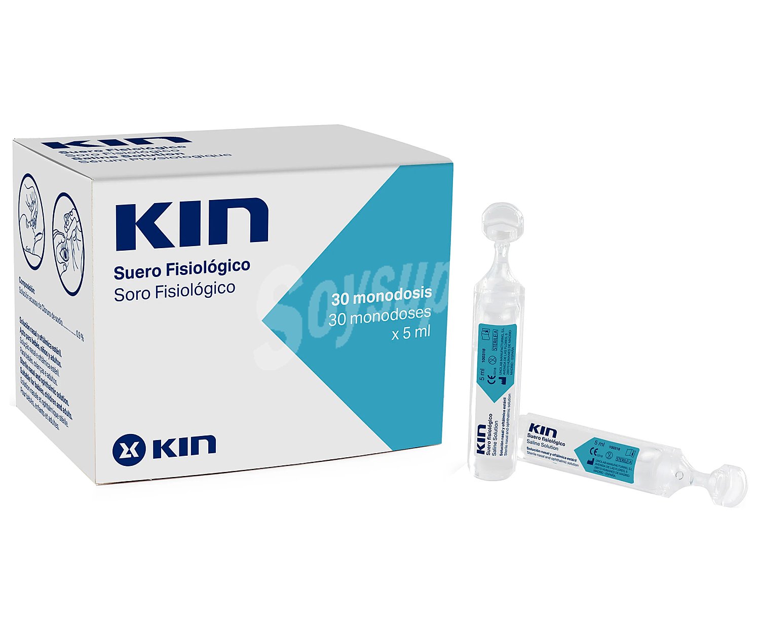 KIN Suero fisiológico en prácticas KIN 30 uds