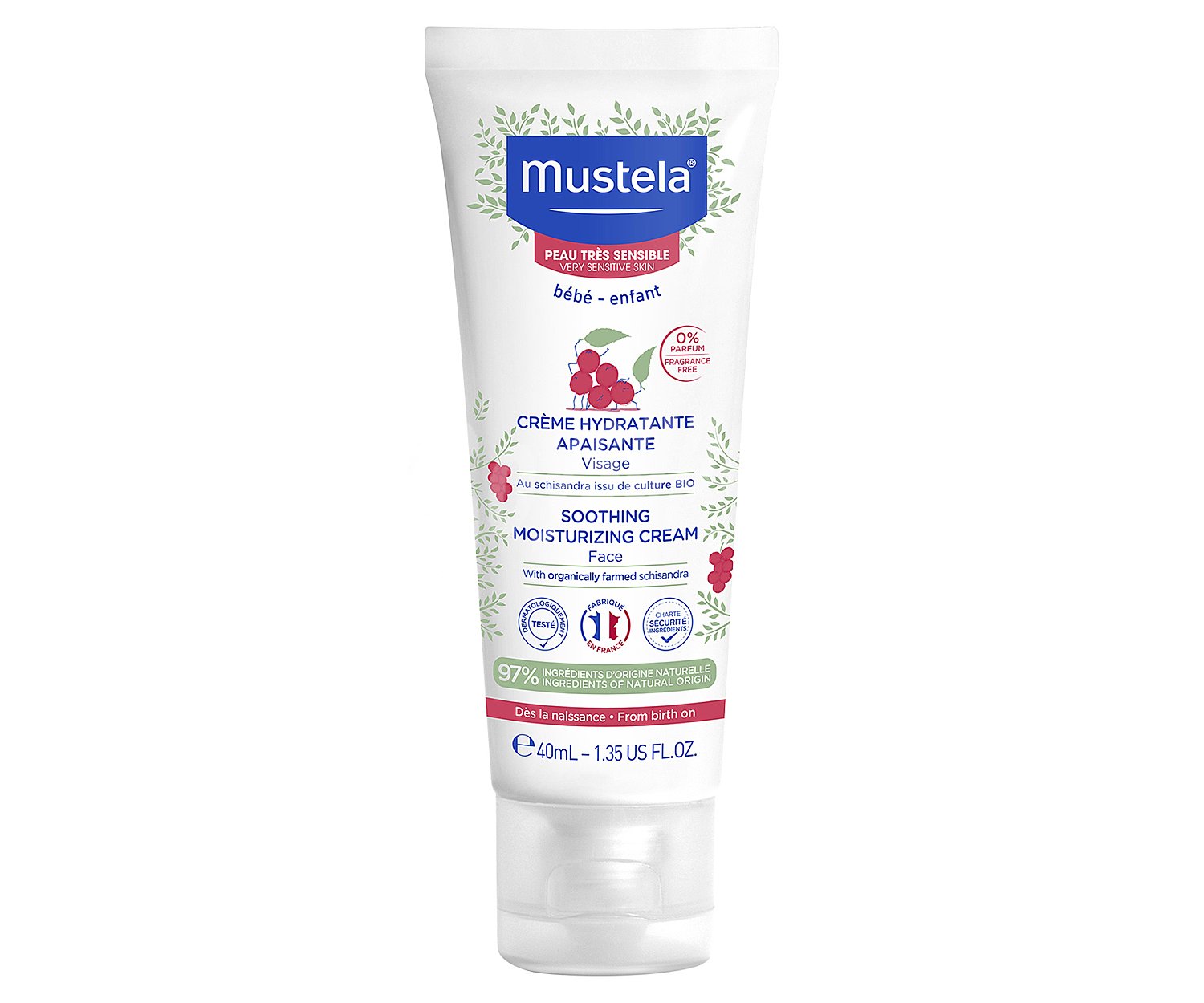 Mustela Crema facial hidratante para pieles muy sensibles mustela