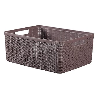 Cesta Jute Rectangular curver 28X15X36 cm - Marrón