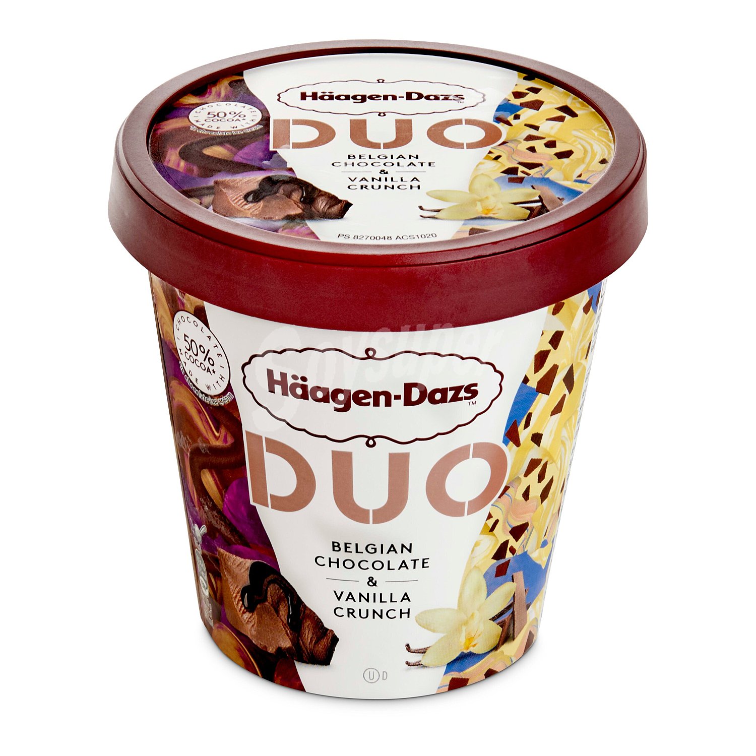 Helado duo chocolate y vainilla Haagen Dazs