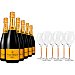 Champagne Brut Yellow Estuche 6 botellas 75 cl + 6 copas