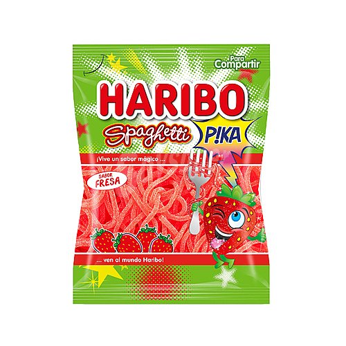 Haribo Golosina blandas sabor fresa, Spaghetti pika haribo