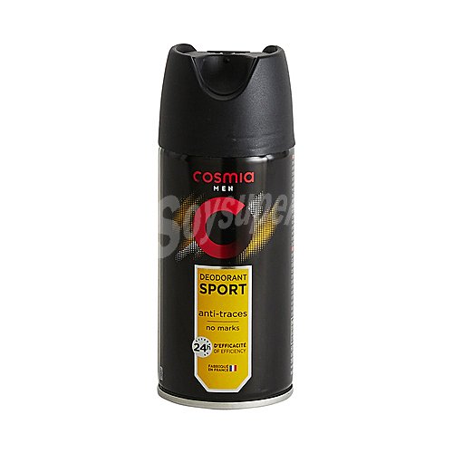 Cosmia Desodorante en spray para hombre con protección anti-transpirante hasta 24 horas cosmia Sport