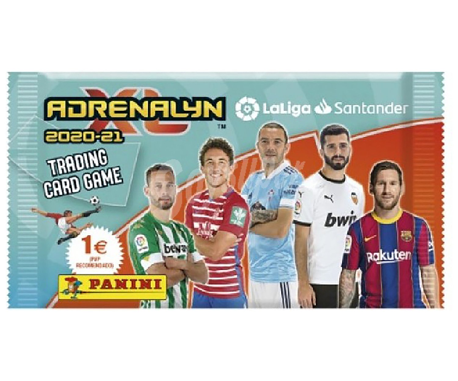 Sobre de cartas coleccionables Adrenalyn Premiun oro panini.