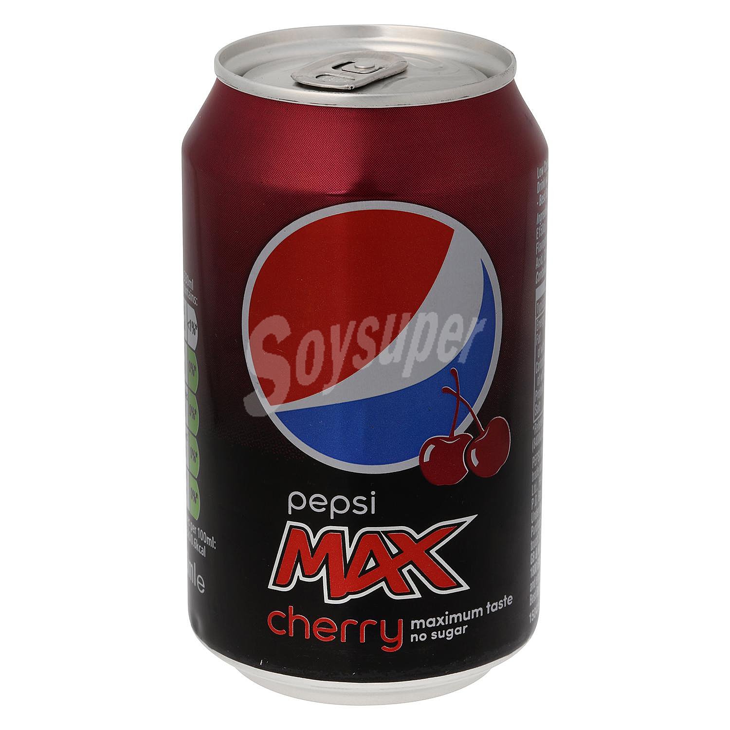 Refresco de cola Pepsi Max zero sabor cereza