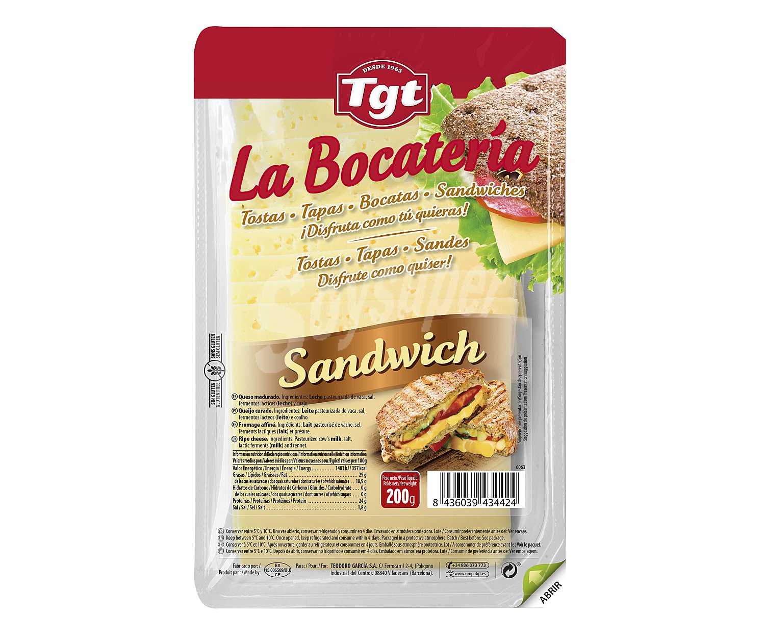 Flor de burgos Queso en lonchas para sandwich flor de burgos la bocatería