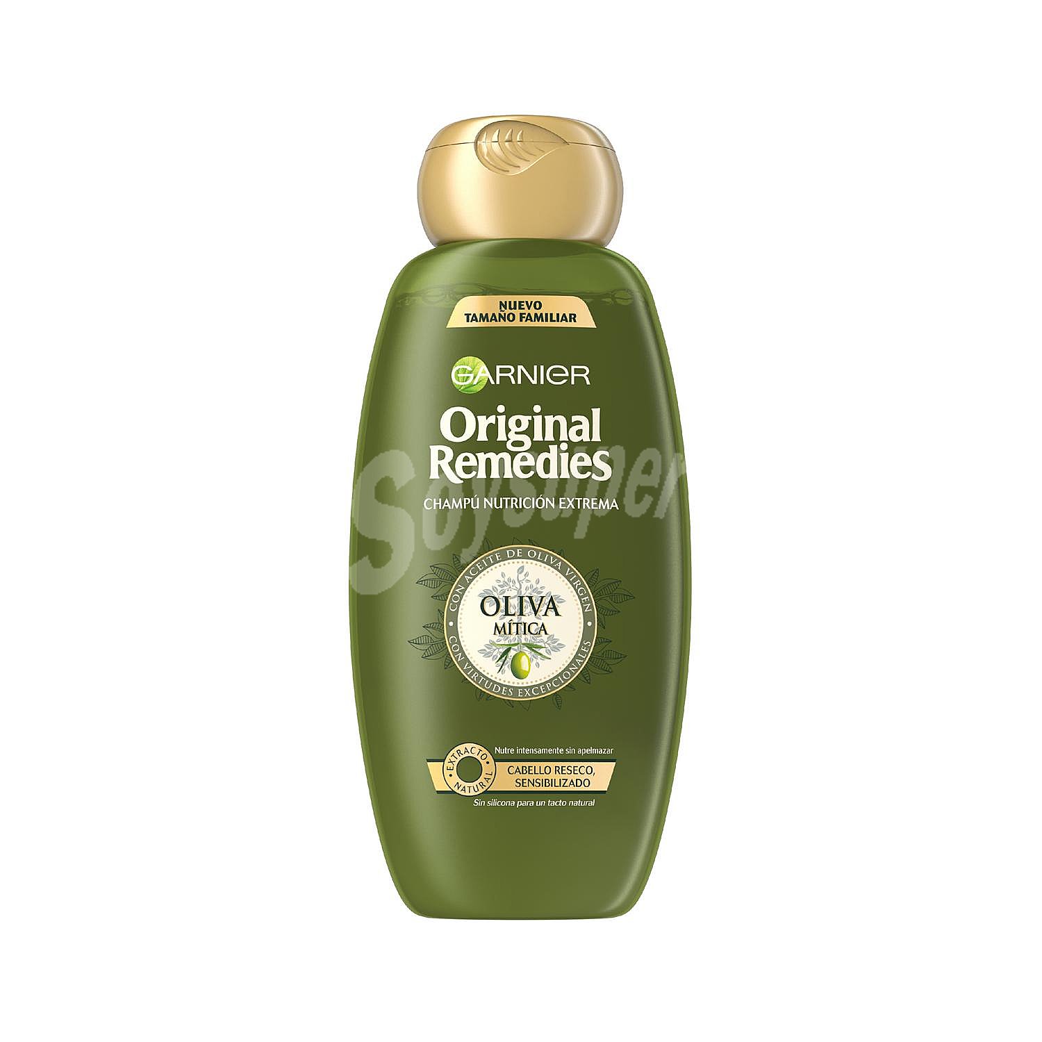 Champú nutrición extrema Oliva Mítica con aceite de Oliva Virgen para cabello reseco sensibilizado