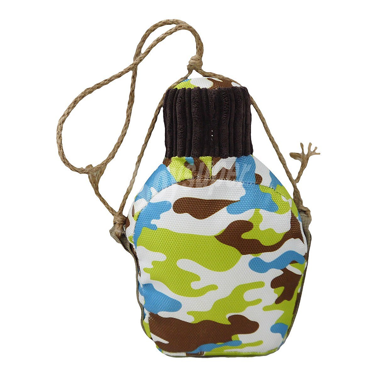 Juguete para perros Cantimplora Camuflaje con cuerda