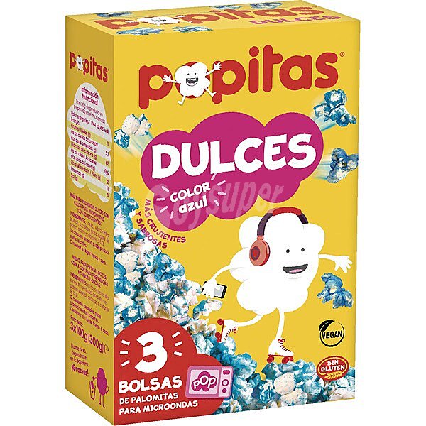 Palomitas dulces para microondas Popitas sin gluten