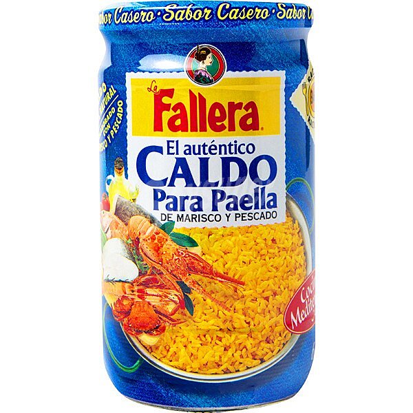 Caldo para paella de marisco y pescado