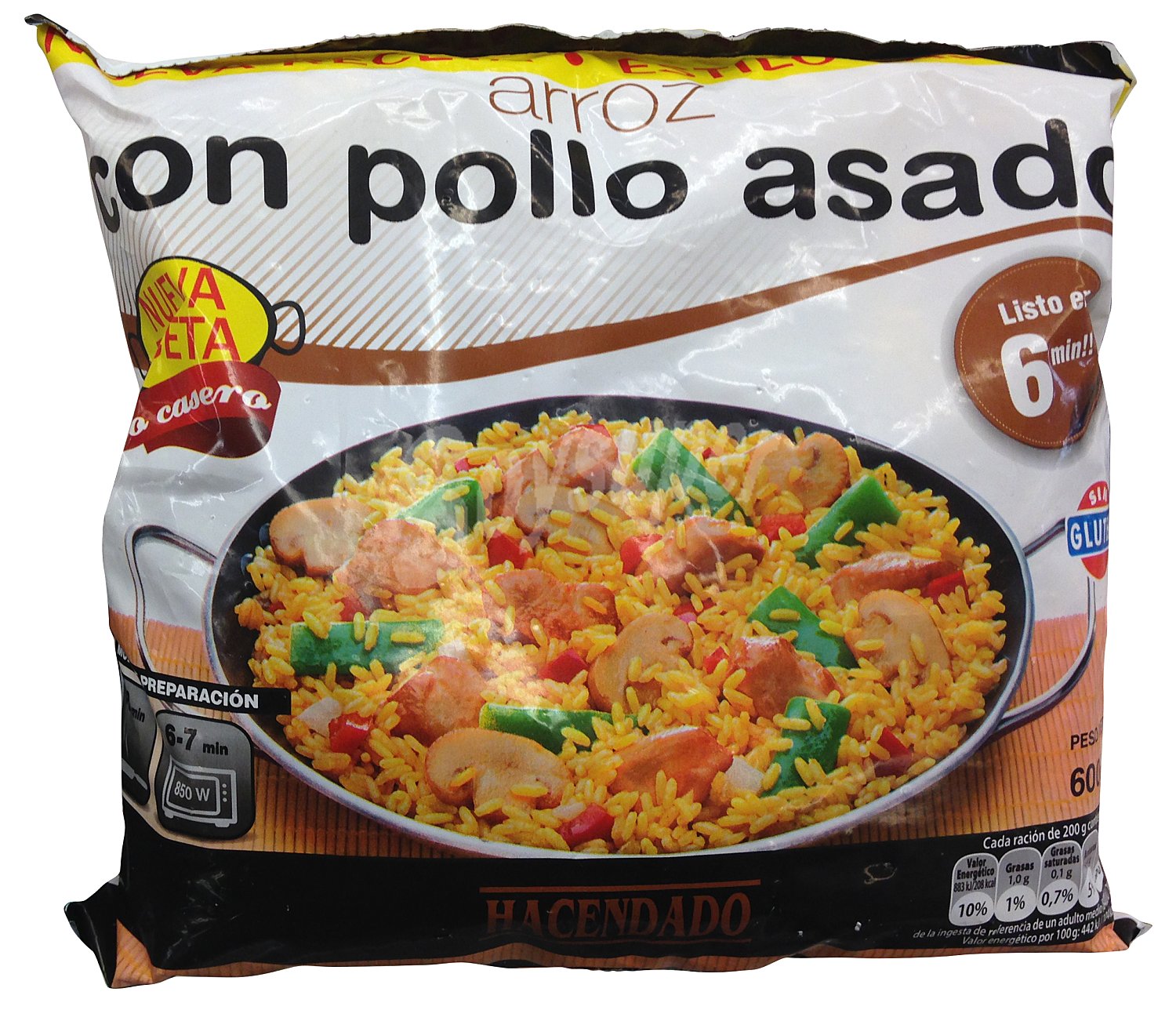 Arroz pollo congelado