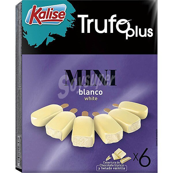 Trufo Plus Mini helado de chocolate blanco 6 unidades sin gluten