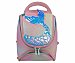 Mochila preescolar con relieve sirena de color rosa,