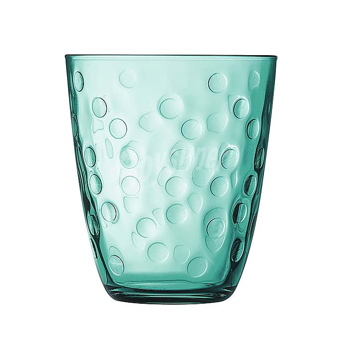 Vaso de vidrio con diseño en relieve color verde, , Pepite luminarc