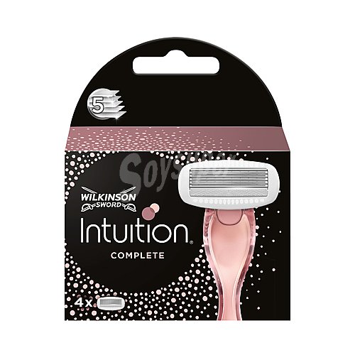 Wilkinson Recambio con 5 hojas para maquinillas de depliación femenina wilkinson Intuition complete