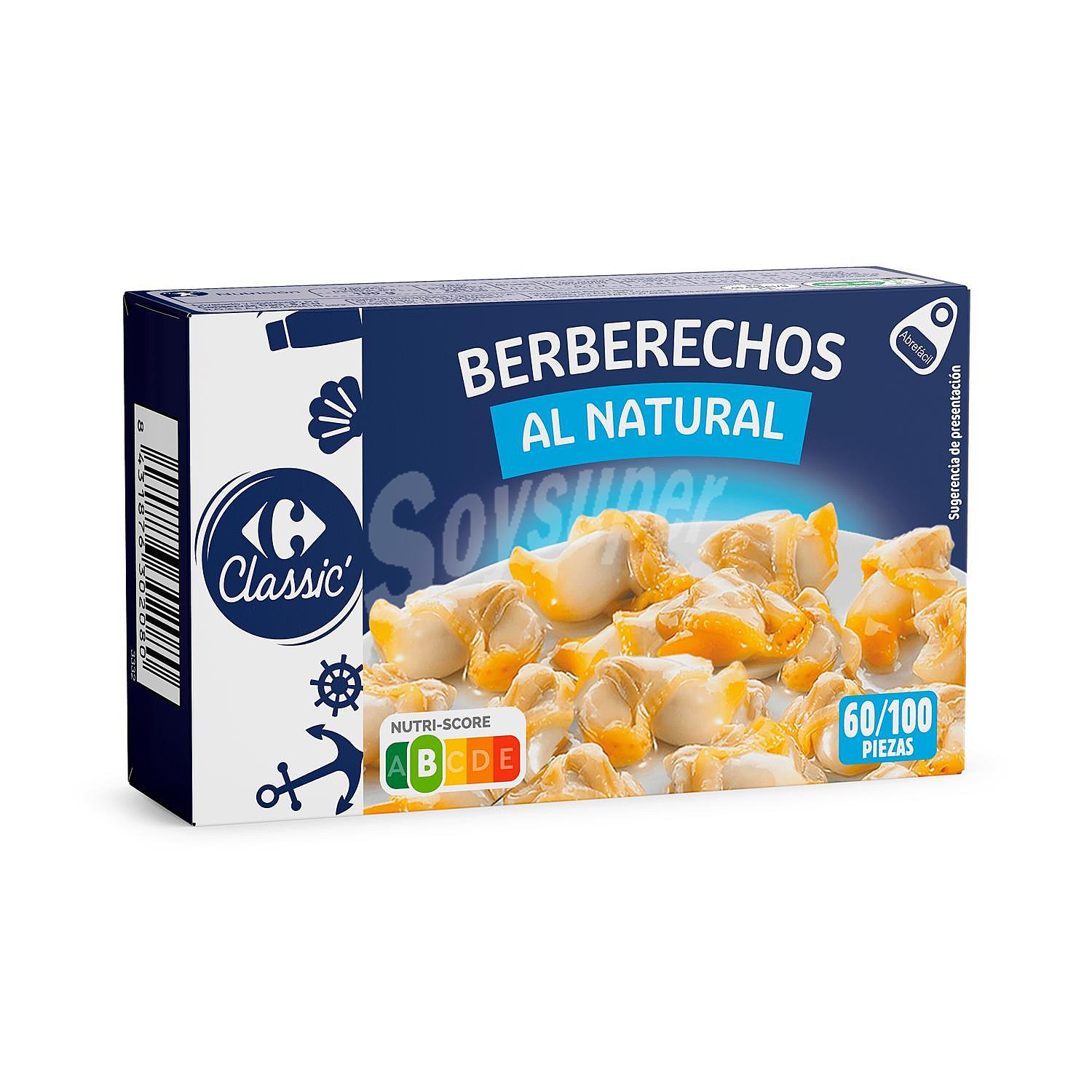 Berberechos al natural 60/100 Classic Carrefour