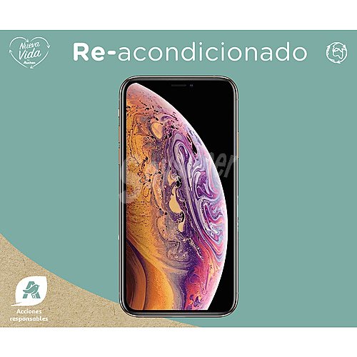 Smartphone 14,73cm (5,8) iphone XS oro (reacondicionado), 256GB, Chip A12 Bionic, Super Retina HD, 12Mpx, iOS 12