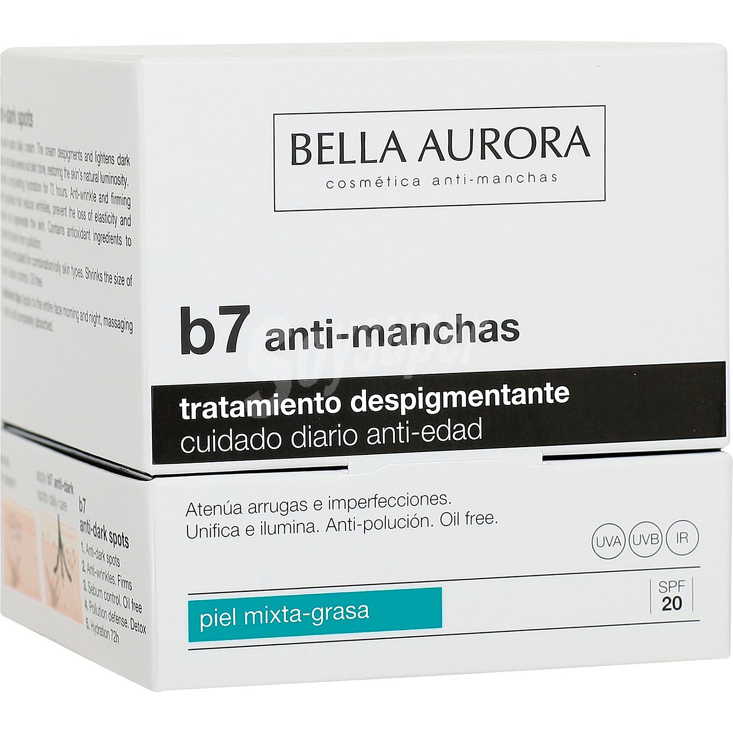 Crema facial cuidado diario anti-edad B7 anti-manchas piel mixta-grasa