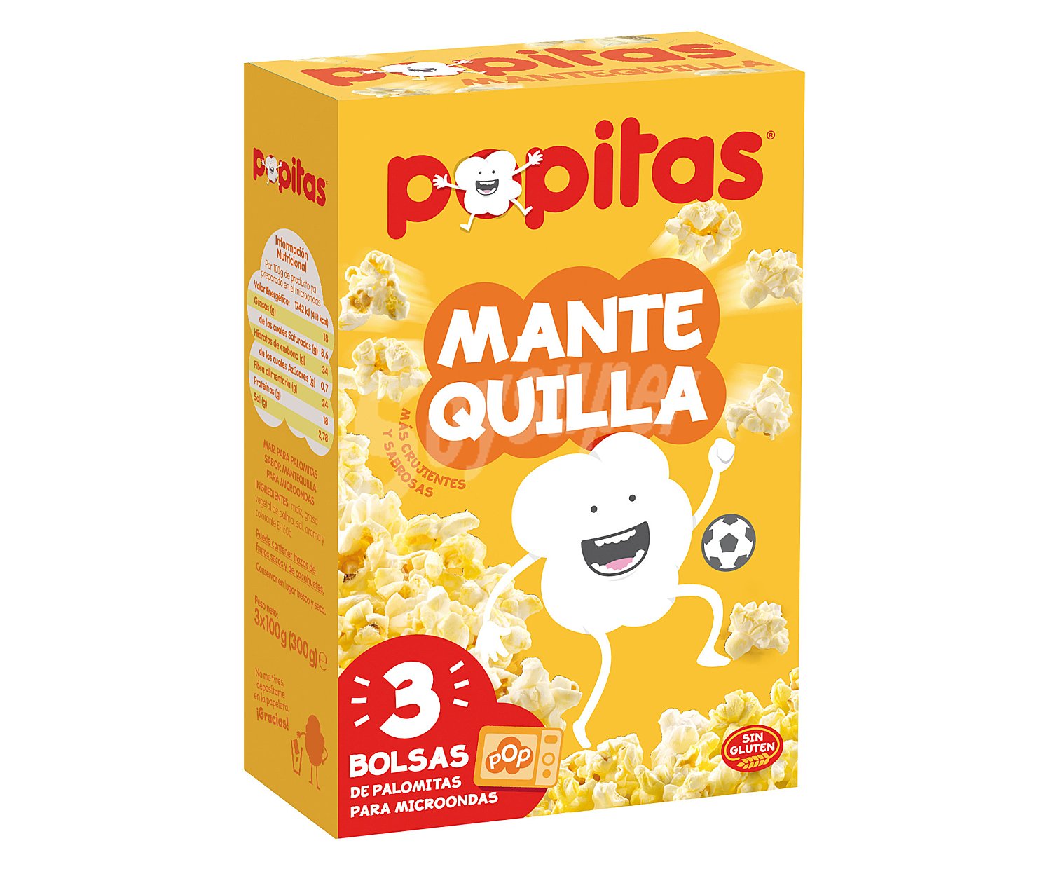 Palomitas con mantequilla para microondas