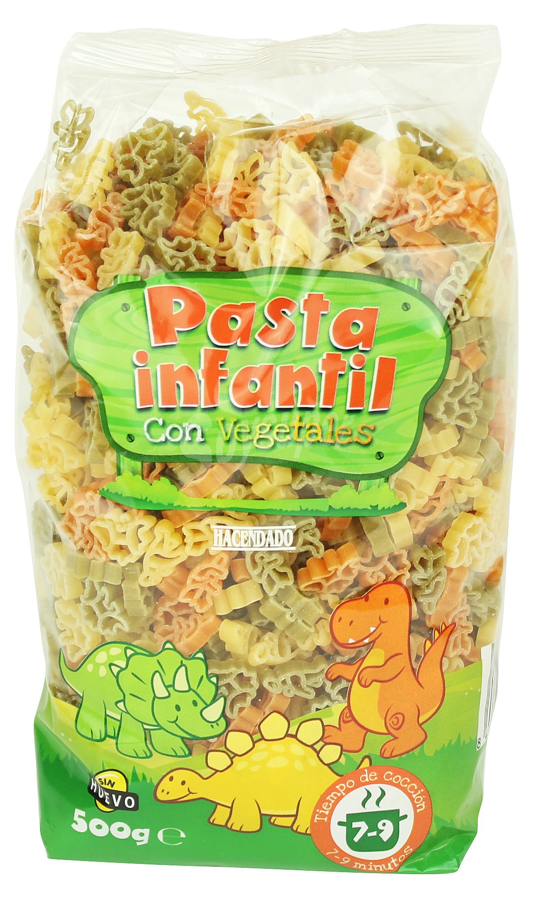 Pasta infantil con vegetales