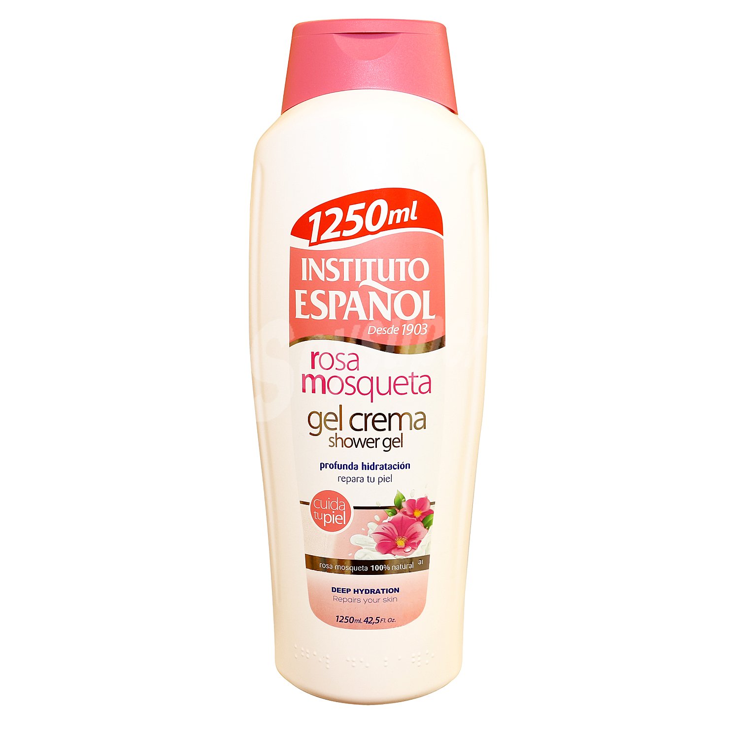 Gel de ducha en crema rosa mosqueta bote 1250 ml