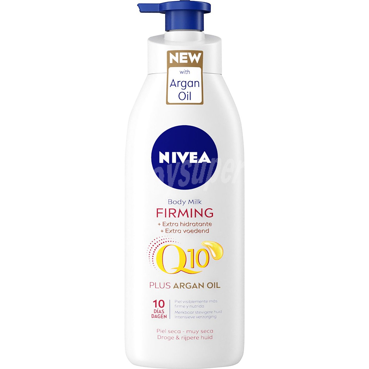 Loción corporal reafirmante hidratante con aceite de argán Nivea Q10