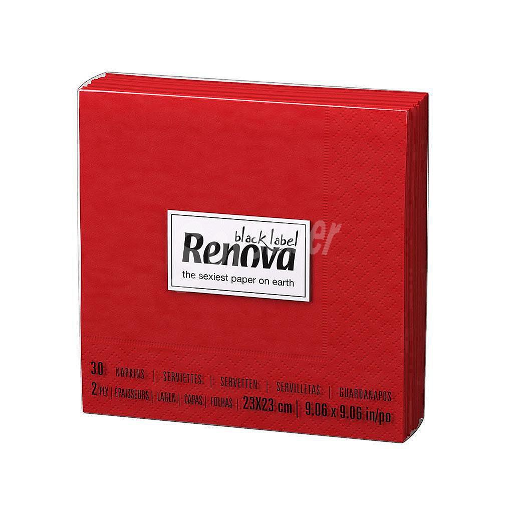 Set de Servilletas 2 capas de Celulosa renova Cocktail 30pz - Rojo