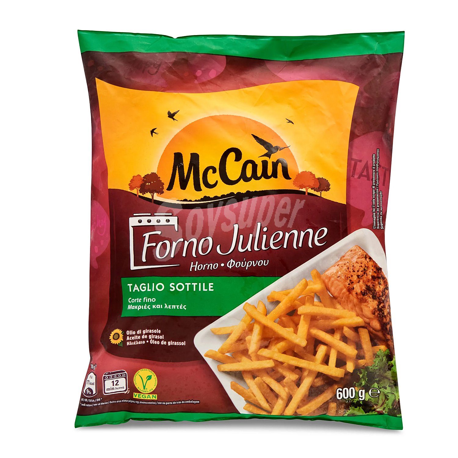 Forno Julienne patatas corte fino