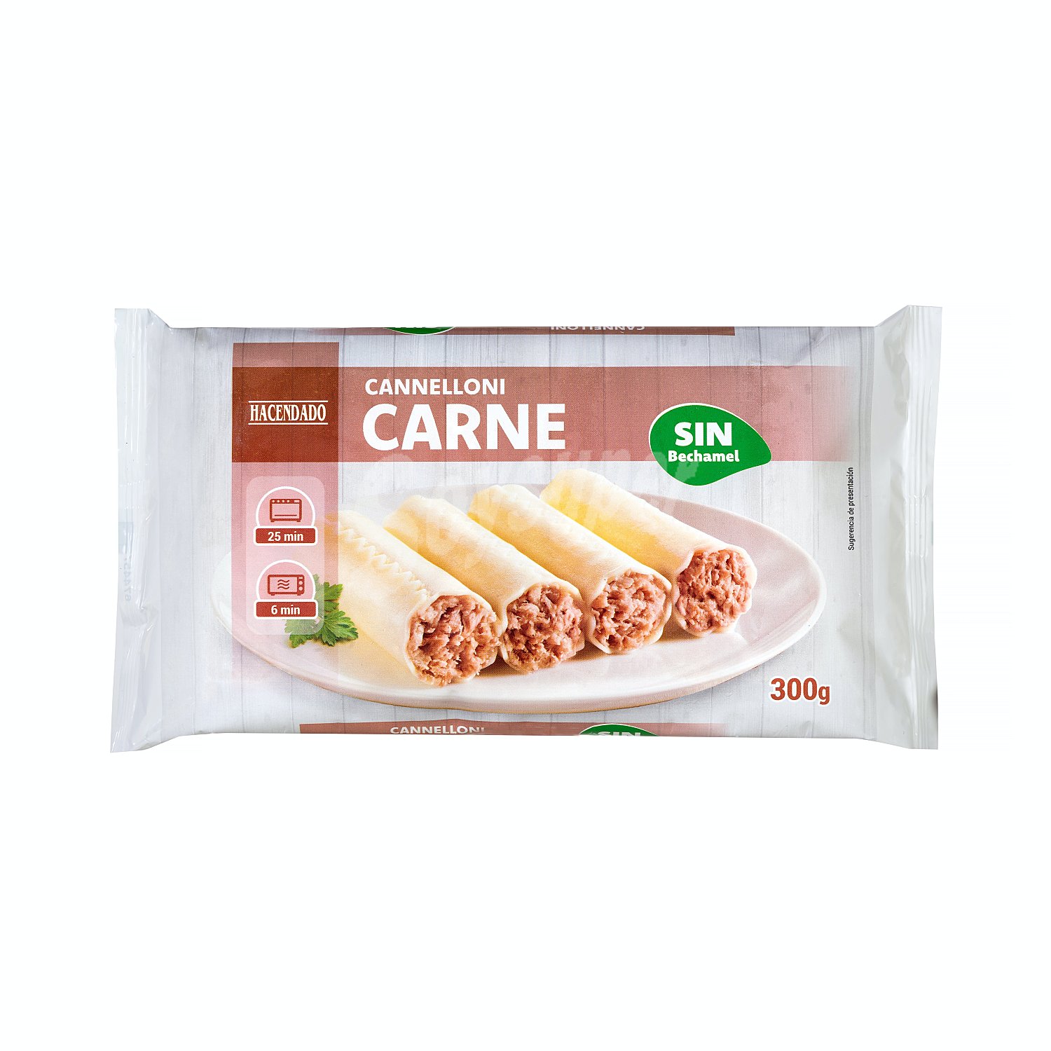 Canelones carne sin bechamel congelado