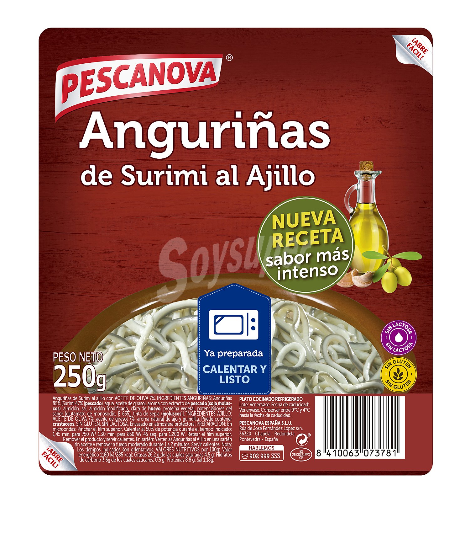 Anguriñas de surimi al ajillo